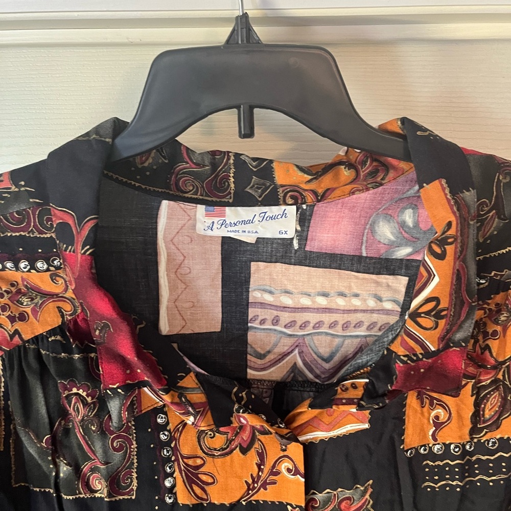 Vintage Plus Size Womens Button Down Shirt/Blouse